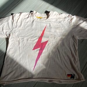 Aviator nation tshirt  NWOT pink lightning bolt xs